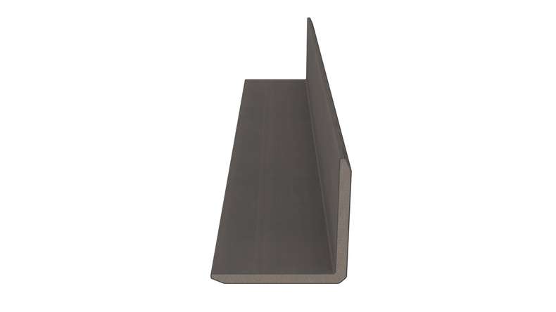 planeo LINEA - Angle intérieur et extérieur en WPC CoEx, gris foncé, 2900 x 55 x 55 mm