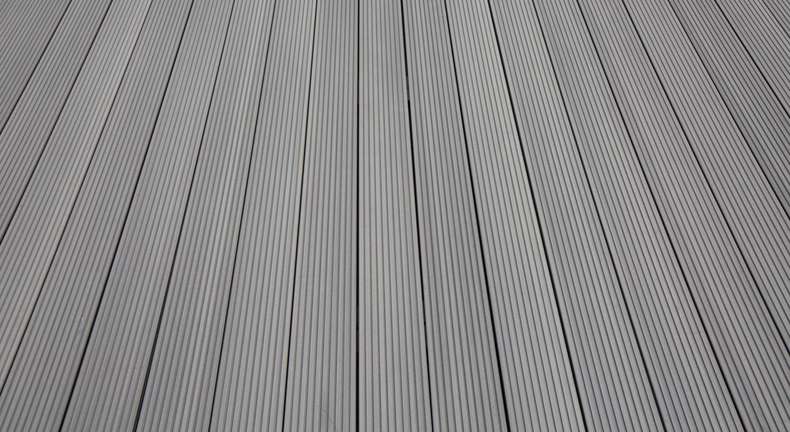 TitanWood Kit complet - 3m lame creuse rainurée structure gris clair 16m² compris UK alu