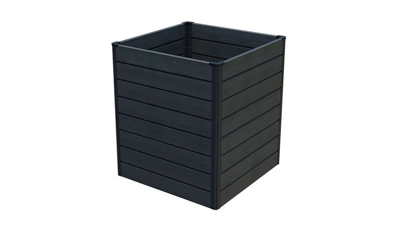 planeo BPC-Rhombus bac surélevé Cube - gris pierre co-ex. 70 x 70 x 79 cm