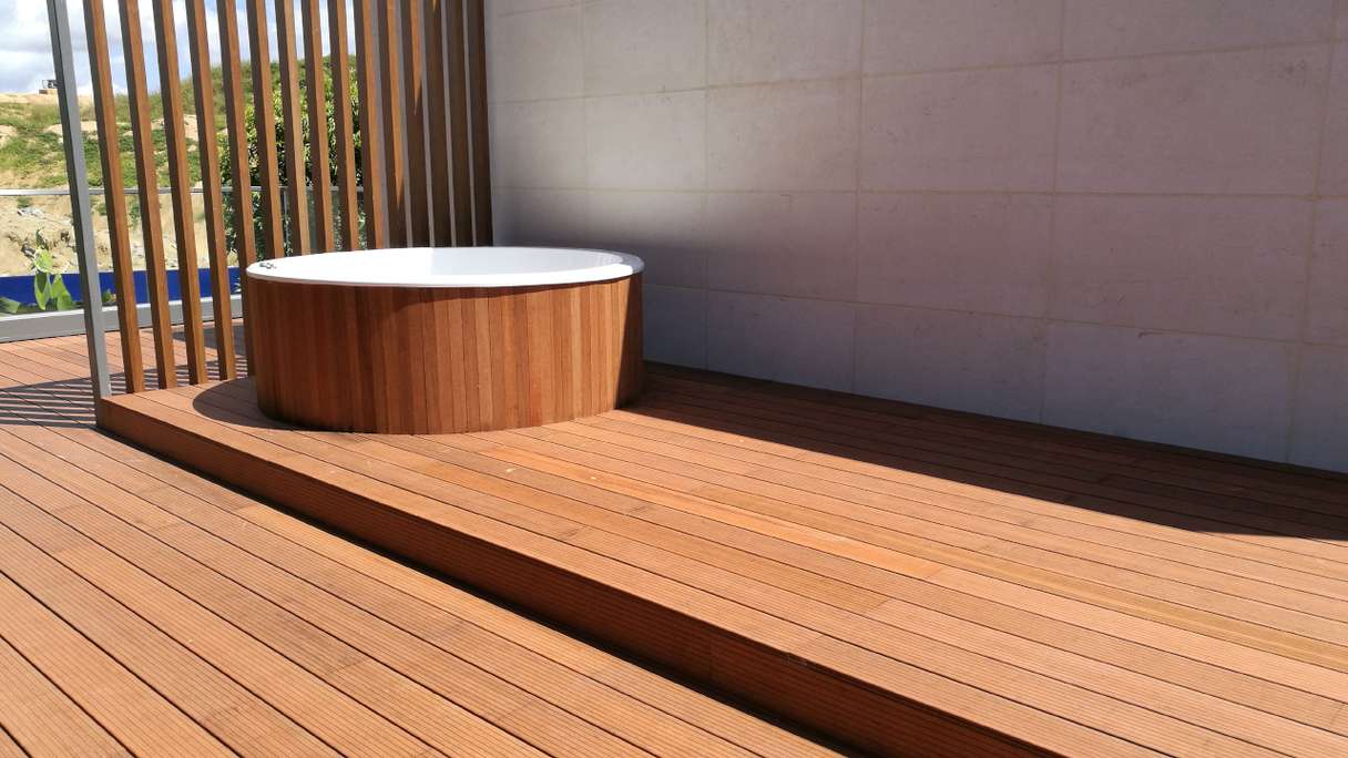 planeo terrasse bois - Bambou léger lisse/rainuré