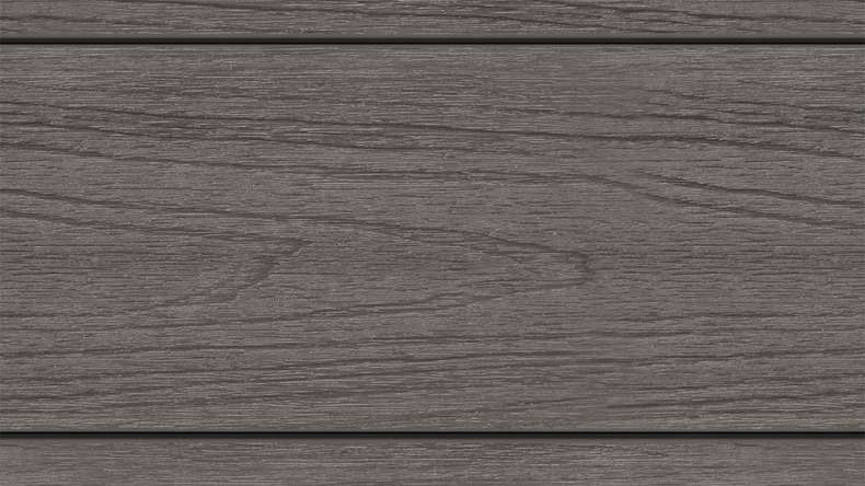 planeo MAXLine Nature - WPC CoEx lame de terrasse XL gainée chambre creuse - gris foncé 3m structuré/lisse brossé