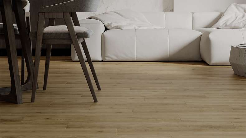 planeo Vinyle à clic rigide - HOMEtec Pro 50 IXPE Ivory Natural Oak | Isolation phonique intégrée (RP-G50-6)