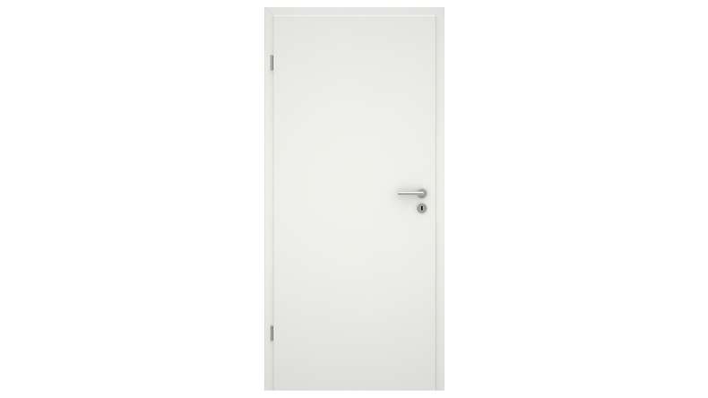 planeo Porte intérieure VELA Calma laque blanche 9010 chant d'angle | laqué - 1985 x 610|735|860|985 mm
