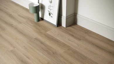 planeo rigide Sol PVC clipsable - SolutionX 2in1 Chêne brun clair | Isolation phonique intégrée (ECF-0008)