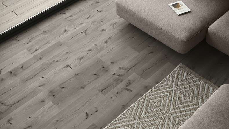 SKAVA rigide Sol PVC clipsable - Home Grey Oak | isolation phonique intégrée (LO-1090)