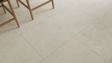 planeo Vinyle à clic rigide - Jura White XXL carreau | Isolation phonique intégrée (DF-KF-894-030)