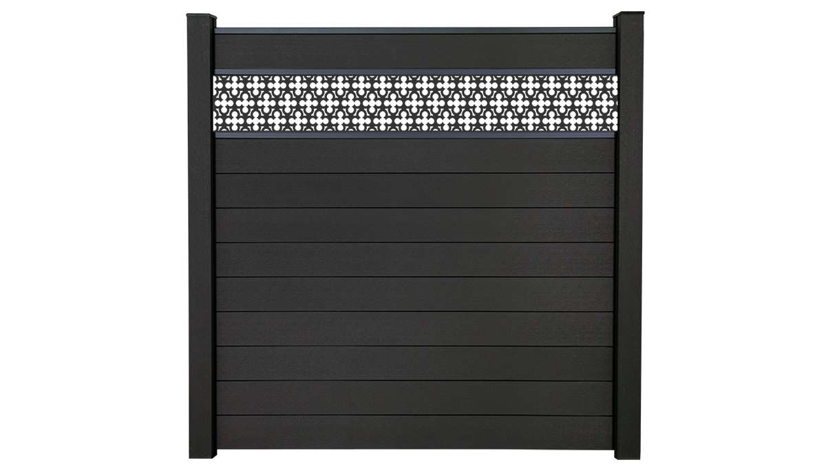 planeo Gardence Strong - Clôture à emboîter BPC Oriental gris anthracite 180 x 180 cm
