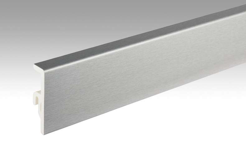 Plinthes MEISTER en acier inoxydable DF 063 - 2380 x 60 x 16 mm