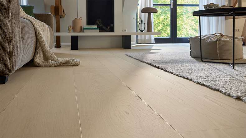 Sol en bois MEISTER Lindura HD 400 - 20229 Chêne nature blanc perle ultra-mat 2200 x 270 x 11 mm (500214-2200270-20229)