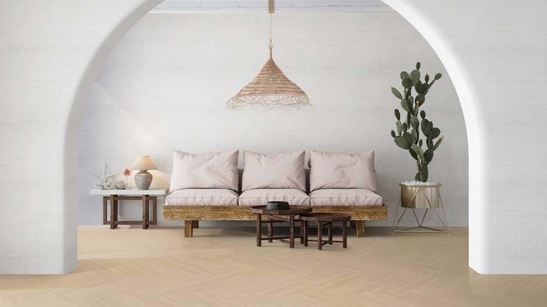 Gerflor Sol PVC clipsable - Virtuo 55 Rigid Acoustic HB Blomma Beige | isolation phonique intégrée (39041460)