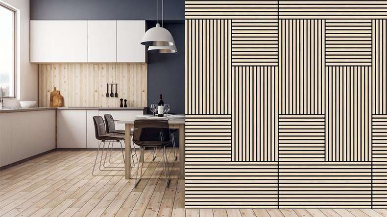 planeo Panneau acoustique - MixWall Timber Solid Althea Oak 52 x 52 cm | Placage bois véritable MDF (PLMW-10311C)