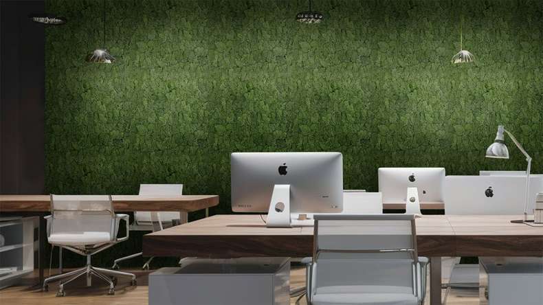 planeo Panneau acoustique - MixWall Living Moss Dark Green 52 x 52 cm | Mousse naturelle (PLMW-30111)