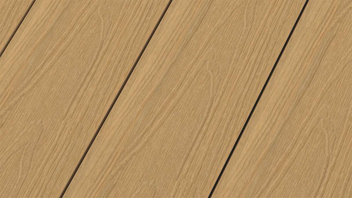 planeo MAXLine Nature - WPC CoEx lame de terrasse XL gainée chambre creuse - sable 3m structuré/lisse brossé