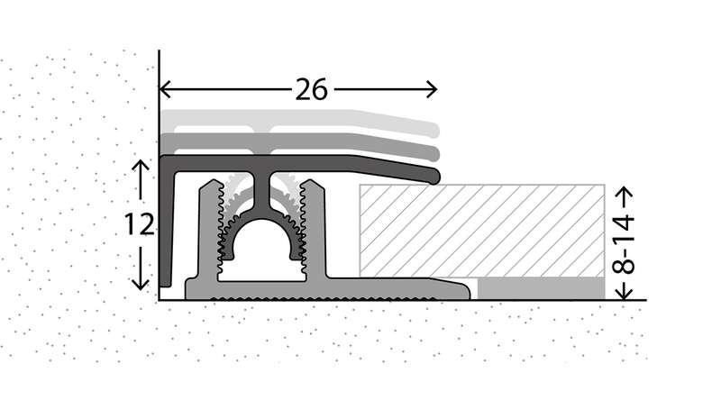 planeo Profilé de finition professionnel 313 - 270 cm