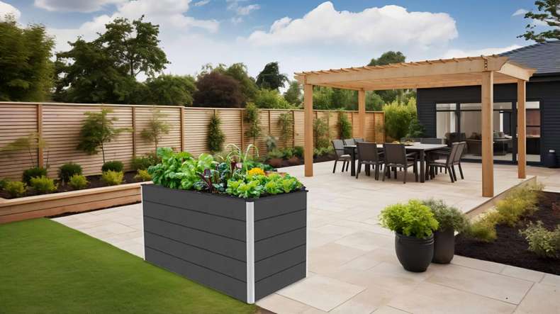 planeo Parterre surélevé BPC anthracite 150 x 70 x 75