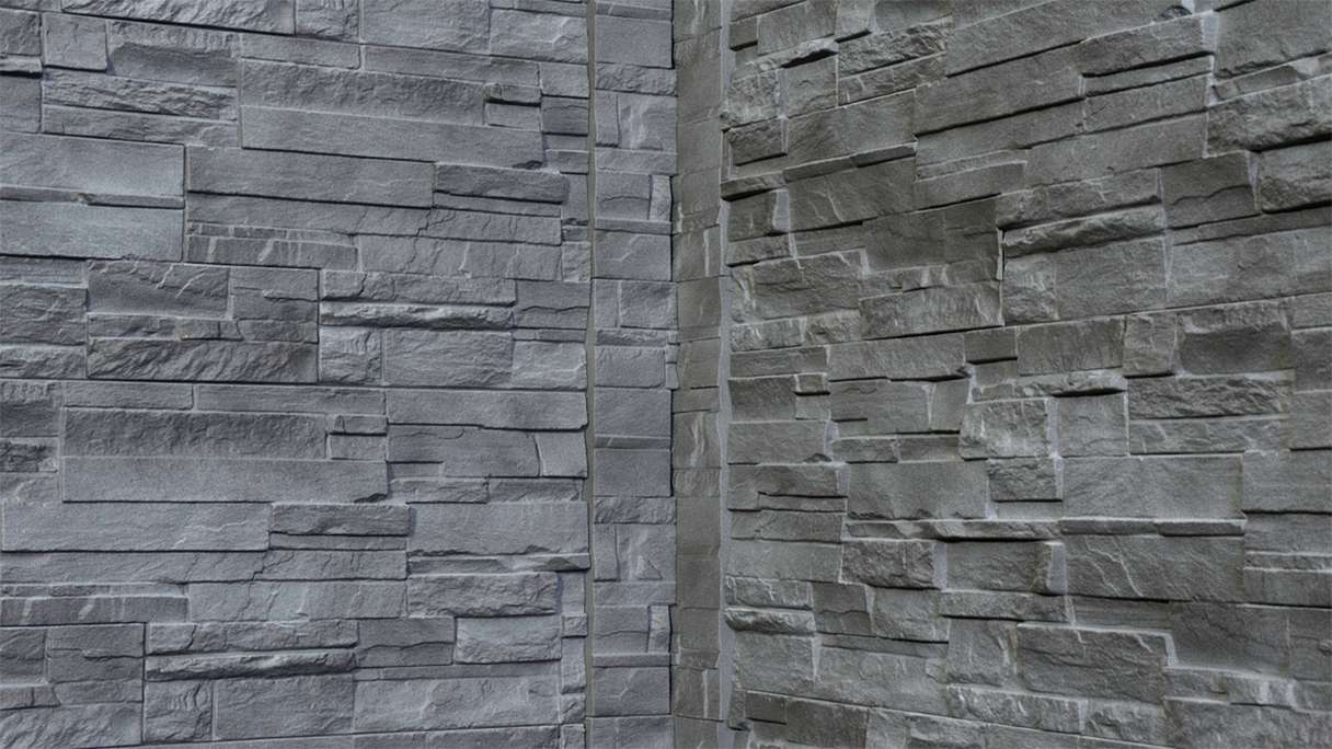 planeo revêtement mural aspect pierre - NovikStone DS Anthracite - 1054 x 334 mm