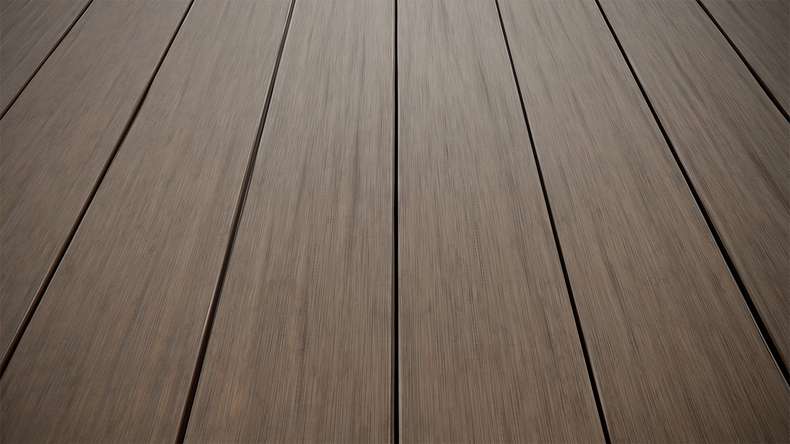 planeo AntikWood Lame de terrasse WPC massif - marron clair 3m vieilli à l'ancienne