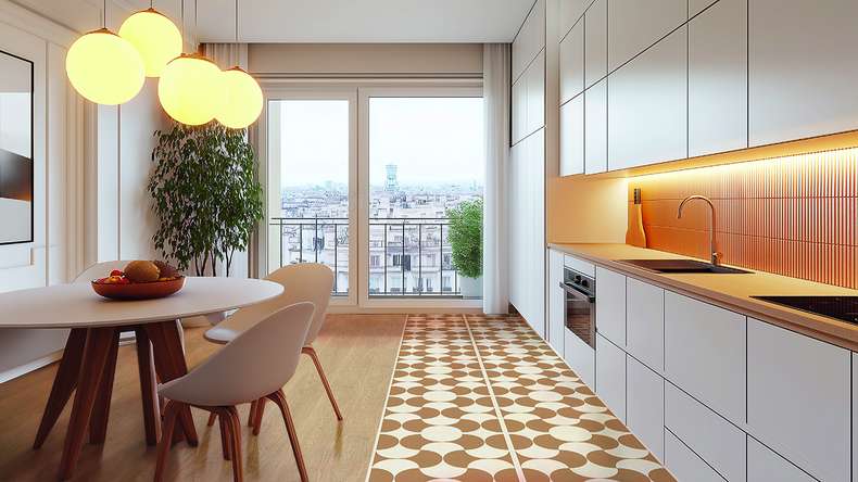 Gerflor vinyle à coller - Creation 30 Lounge Oak Beige | Grain synchronisé