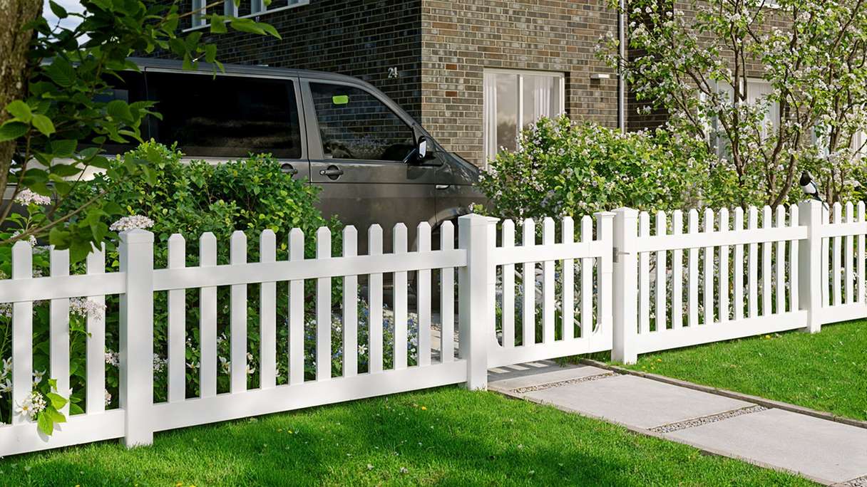 planeo Privara - PVC Clôture de jardin à emboîter Blanc - Résistant aux UV | 180 x 80 cm