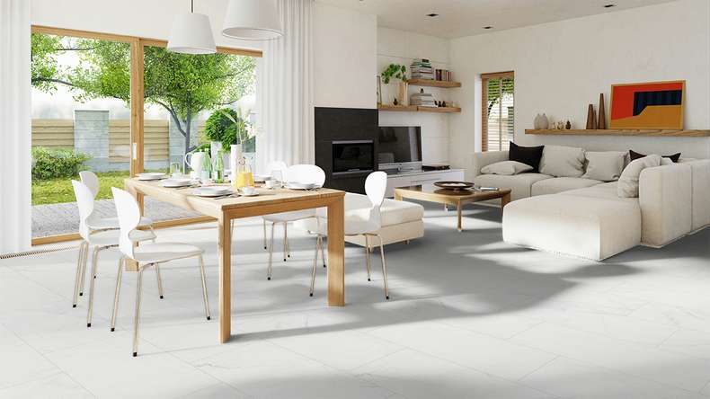 Stratifié planeo - Stone 2.0 Marmorata Chiara High gloss (FE00672)