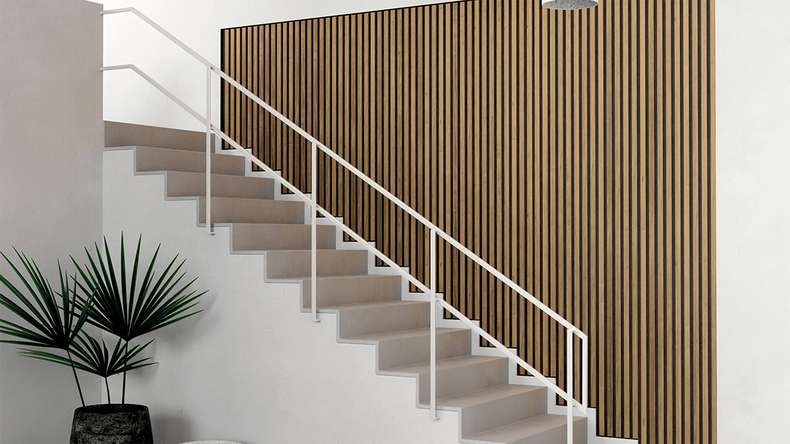Skaben Panneau acoustique SilentWall Pro - Chêne rustique - 250 x 60 cm