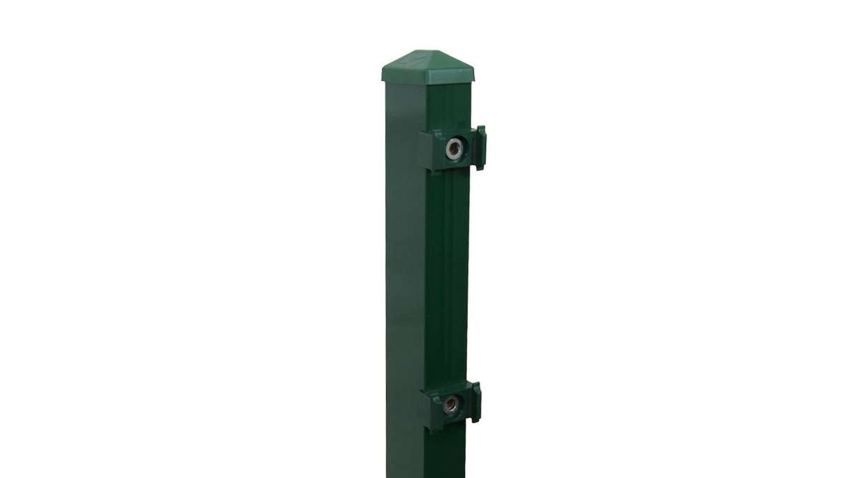 Poteau de clôture de type P vert mousse pour clôture à double maille