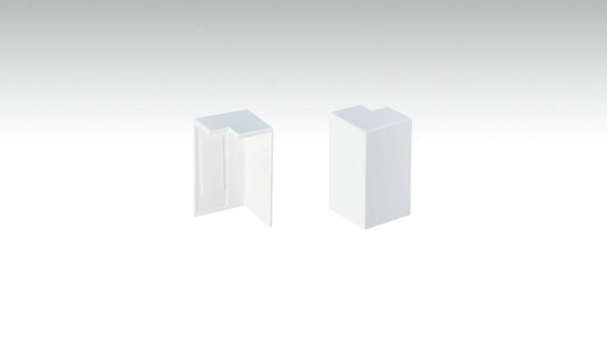 Coins extérieurs auto-adhésifs pour plinthe F100201M Modern White 18 x 50 mm - 2pcs.