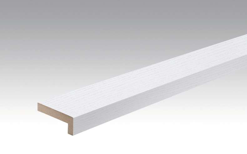 Plinthes MEISTER Bandes de recouvrement d'angle Classic-White 087 - 2380 x 60 x 22 mm