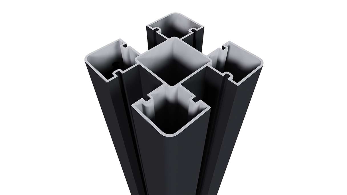 Poteau en aluminium planeo, avec capuchon de poteau