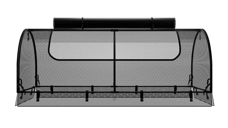 planeo Rehausse pour plate-bande surélevée Filet - noir 149.9 x 69.4 x 62 cm