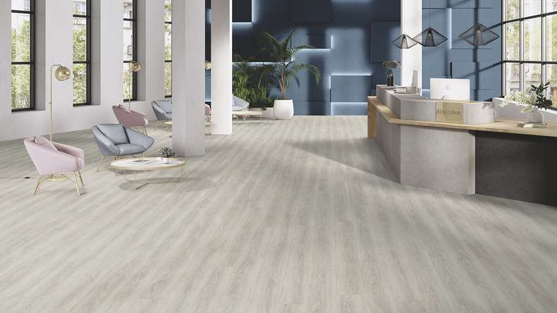 Gerflor vinyle à coller - Creation 55 Charming Oak Grey | Grain synchronisé