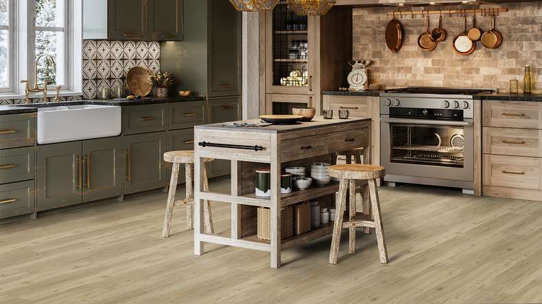 Gerflor vinyle à clic - Senso Premium Rigid Acoustic Columbia taupe | Isolation phonique intégrée (39470953)
