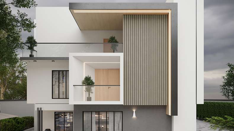 planeo LINEA Wide - Bardage de façade en WPC CoEx, gris clair, 2900 x 181 mm