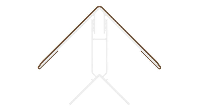 planeo LINEA - Profilé d'angle extérieur en aluminium CoEx « Burma Teak » 3000 x 66 x 66 mm