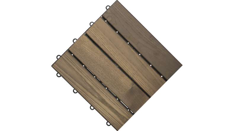 planeo carreau de terrasse en bois - Frêne lisse 30x30 cm - 6 pcs.