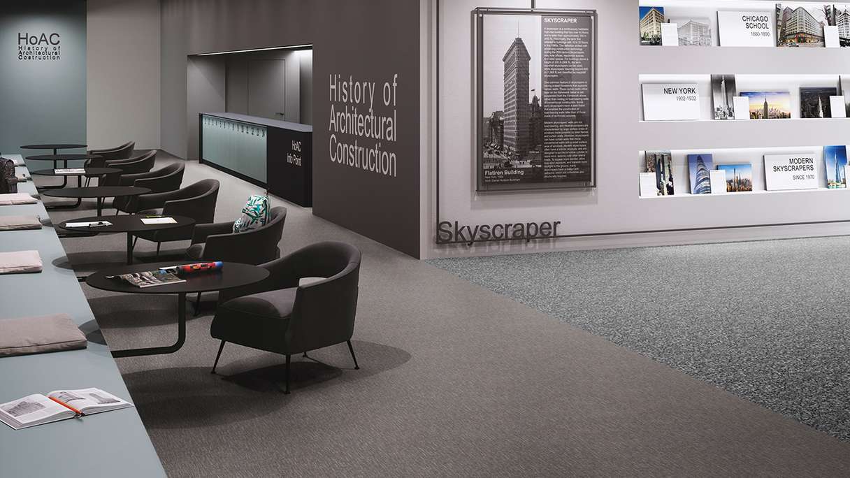 Revêtement de sol industriel Gerflor - Creation 70 Connect Dalma Grey (36901088)