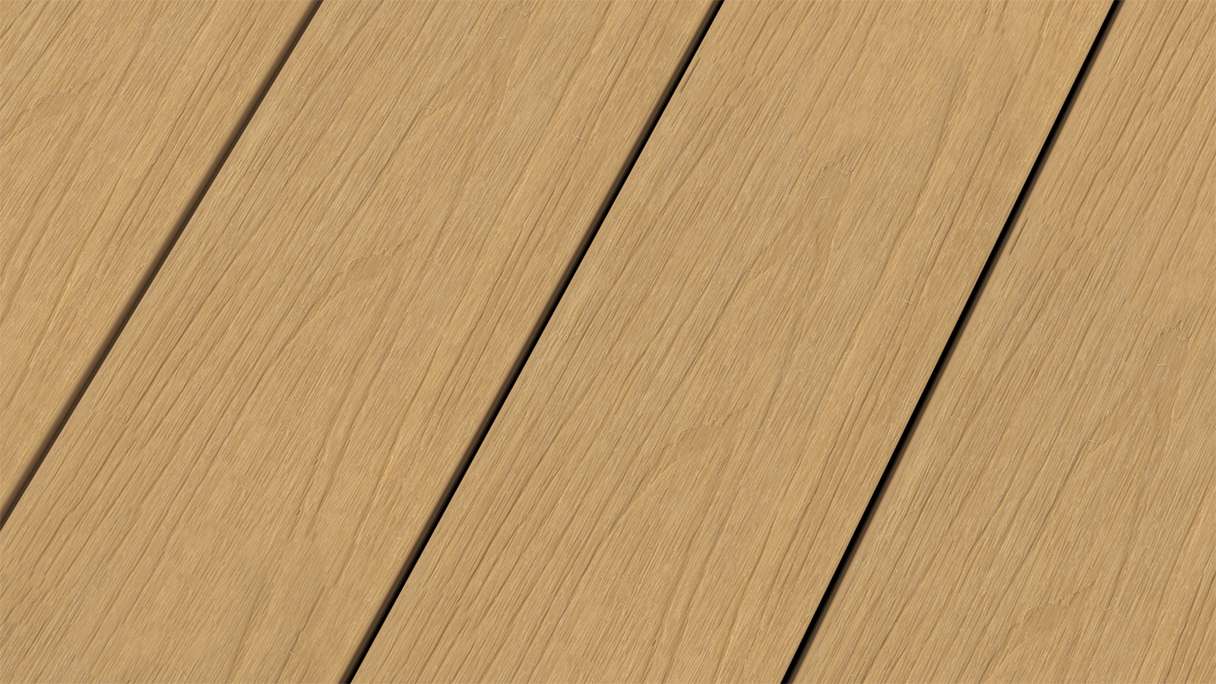 planeo WOODLine Nature - Lame de terrasse WPC CoEx enrobée chambre creuse - sable 3m structuré/lisse brossé