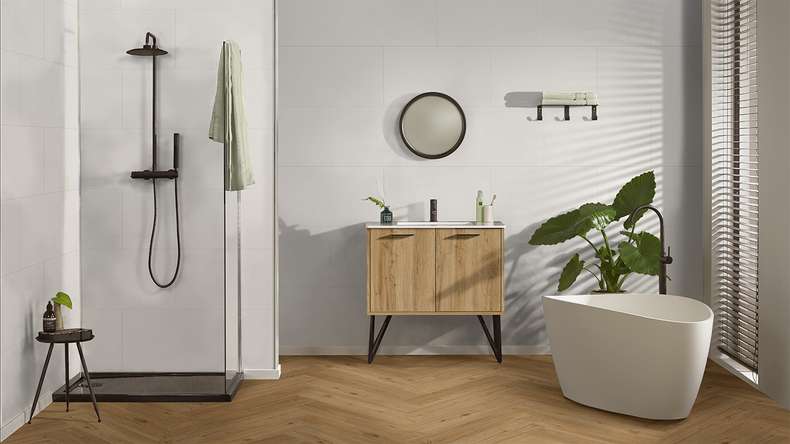 planeo StrongWall - Revêtement mural plastique White 65 x 37,5 cm