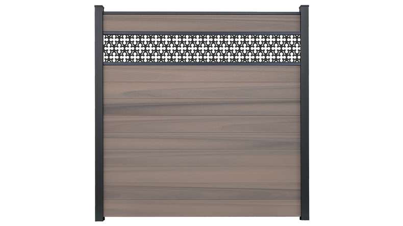 planeo Gardence Strong - Clôture à emboîter BPC Oriental Bi-Color co-ex 180 x 180 cm
