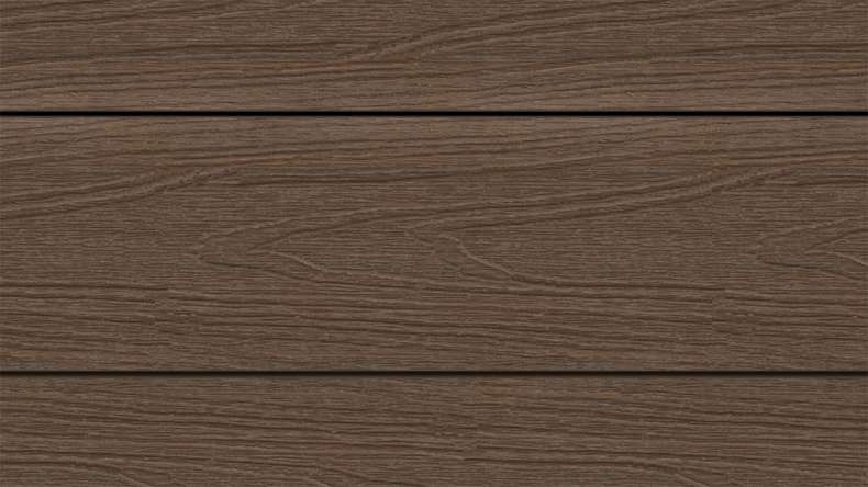planeo WOODLine Nature - Lame de terrasse alvéolaire enrobée de WPC CoEx - Ipe brun 3m structuré/lisse brossé