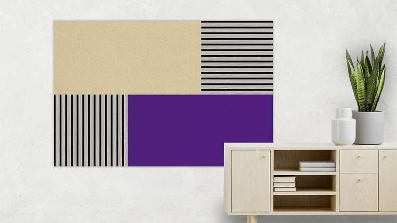 planeo Panneau acoustique en feutre - MixWall EcoColor Line Violet Grapes 52 x 104 cm (PLMW-10021B)