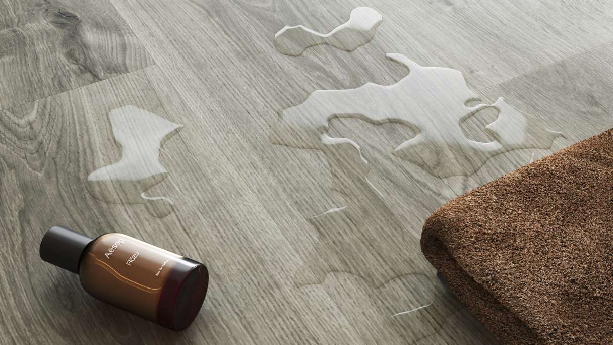 planeo rigide Sol PVC clipsable - SolutionX 2in1 Chêne gris clair | Isolation phonique intégrée (ECF-0076)