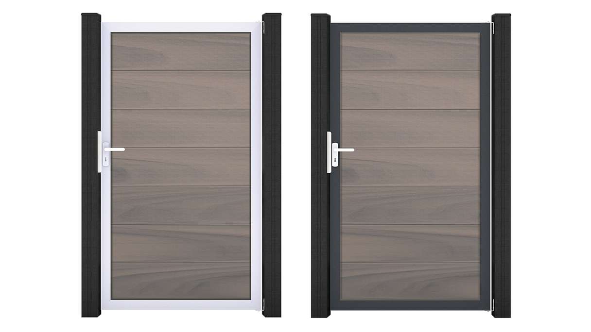 planeo Gardence Strong XL - Porte universelle BPC bicolore co-extrudée avec cadre en aluminium