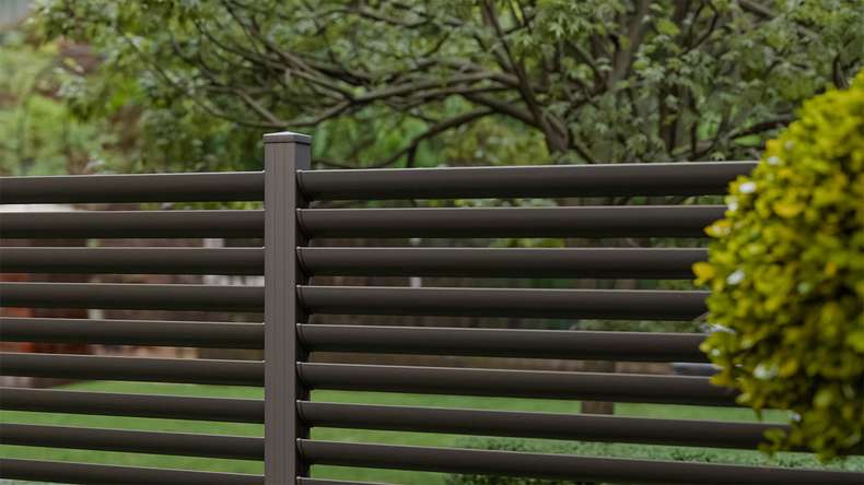 planeo Gardence Metallic Ellipse - Clôture de jardin en aluminium Carré Anthracite | DB703