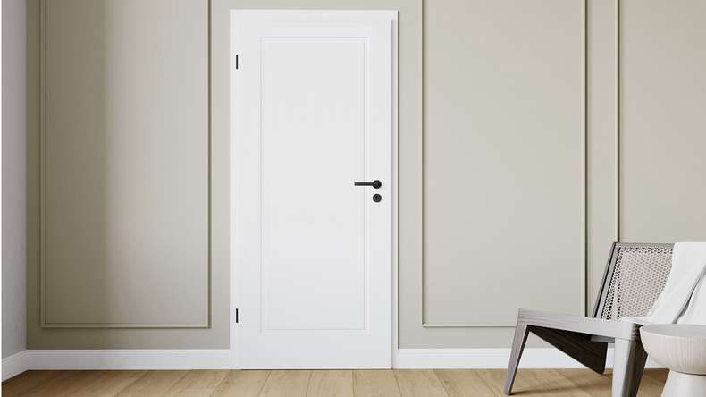 planeo Porte intérieure design PUREA Essence 1 laque blanche 9003 chant design | laqué - 1985 x 610|735|860|985 mm