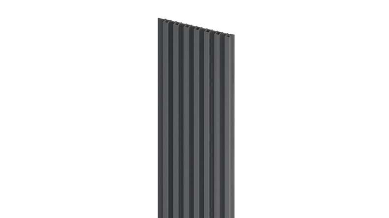 planeo Revêtement mural plastique Panneaux à lamelles S - MPC Urban Graphite 14,8 x 265