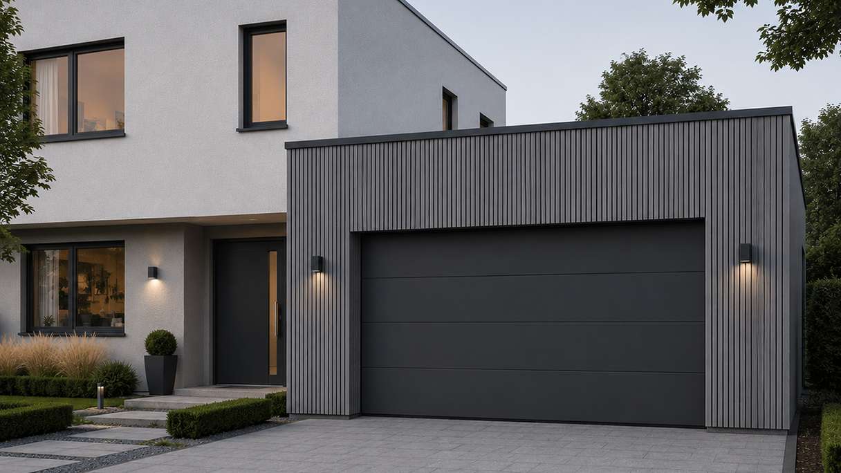 planeo NOVA - Baguette en WPC CoEx à motif losange pour bardage de façade, gris, 4 m
