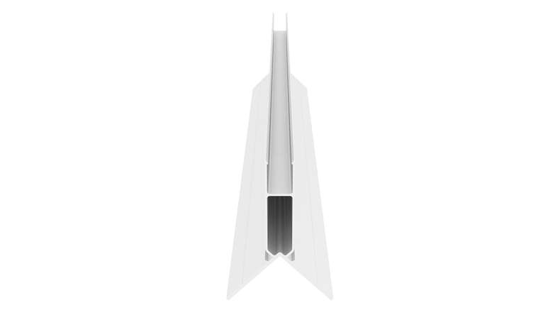 planeo LINEA - Profilé d'angle extérieur en aluminium CoEx, couleur sable, 3000 x 66 x 66 mm