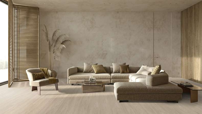 Gerflor Sol PVC clipsable - Virtuo 55 Rigid Acoustic EIR Blomma Light | isolation phonique intégrée (39061464)