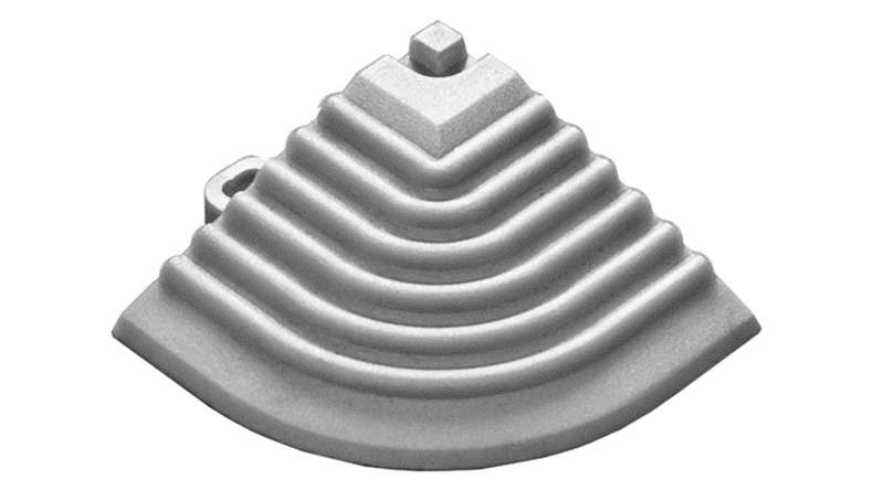 planeo élément d'angle pour carreaux de terrasse à clipser 40 x 40 cm - blanc-alu 